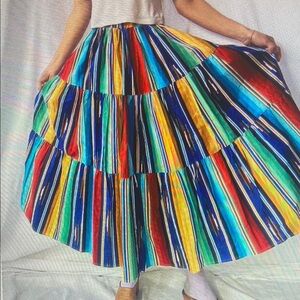 Colorful Striped Maxi Skirt